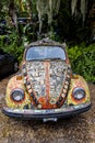 Eclectic, Artistic Volkswagon Closeup At Whimseyland Bowling Ball House in Safety Harbor Royalty Free Stock Photo