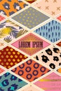 Eclectic cover in patchwork style