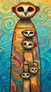 An Eclectic Family Portrait: Kittens, Surfboards, and Anthropomorphic Animals