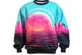 Eclectic Retrowave fashion clothing. Generate Ai