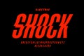 Eclectric shock style font design Royalty Free Stock Photo