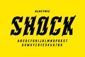 Eclectric shock style font Royalty Free Stock Photo