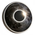 Eclipse 3D Icon isolated on white background Royalty Free Stock Photo