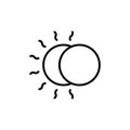 Eclipse Icon Ideal for Astronomy Apps Royalty Free Stock Photo