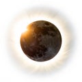 Eclipse on transparent background Royalty Free Stock Photo