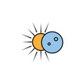 eclipse line colored icon. Signs and symbols can be used for web, logo, mobile app, UI, UX on white background