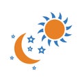 Eclipse, moon, sun icon. Simple vector design Royalty Free Stock Photo