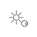 eclipse of the sun line icon. Element of camping icon for mobile concept and web apps. Thin line eclipse of the sun icon can be