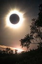 Eclipse sun The moon has closed the sun, a full solar eclipse Royalty Free Stock Photo