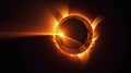 eclipse sun in space Royalty Free Stock Photo