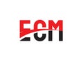 ECM Letter Initial Logo Design Vector Illustration Royalty Free Stock Photo
