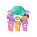 Waste sorting vector concept metaphor Royalty Free Stock Photo