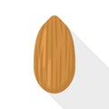 Eco almond icon, flat style Royalty Free Stock Photo