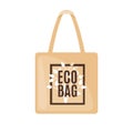 Eco Bag icon in flat style Isolated on white Royalty Free Stock Photo