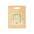 Eco Bag icon in flat style Isolated on white Royalty Free Stock Photo