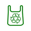Eco bag. Products with a mark of recycling for different design