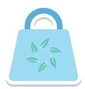 Eco Bag, Recycling Symbol Color Isolated Vector Icon