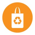 Eco bag, Bag with recycling symbol - Vector Royalty Free Stock Photo