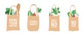 Eco bags with vegetables