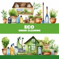 Eco banner for quality cleaning service