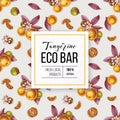 Eco bar tangerine paper emblem