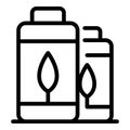 Eco batteries icon, outline style