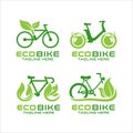 Eco Bike green design logos