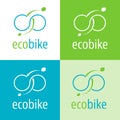 Eco bike icon - Icon, symbol for ecological and electric bikes.