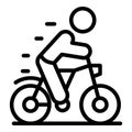 Eco bike trip icon outline vector. Nature travel