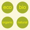 Eco And Bio Labels Collection Royalty Free Stock Photo