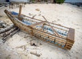 An eco boat on the gilli islands in indonesia Royalty Free Stock Photo