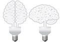 Eco bulb brain, vector