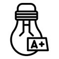 Eco bulb icon outline vector. Clean energy Royalty Free Stock Photo