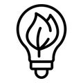 Eco bulb icon outline vector. Ecology energy Royalty Free Stock Photo