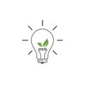 eco bulb idea,creative, concept illustration Royalty Free Stock Photo