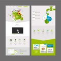 Eco Business One page website design template Royalty Free Stock Photo