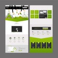 Eco Business One page website design template Royalty Free Stock Photo