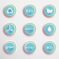 Eco buttons Royalty Free Stock Photo