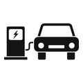 Eco car energy icon, simple style Royalty Free Stock Photo