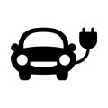 Eco car front flat icon. Auto style car logo design. Isolated Simple pictogram retro car. Royalty Free Stock Photo
