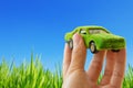 Eco car icon concept Royalty Free Stock Photo