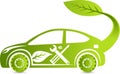 Eco car service logo Royalty Free Stock Photo