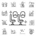 Eco class chair icon. Airport icons universal set for web and mobile Royalty Free Stock Photo