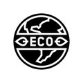eco clean cosmetic glyph icon vector illustration