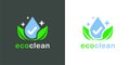 Eco clean logo icon