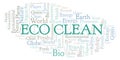 Eco Clean word cloud.