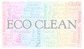 Eco Clean word cloud.