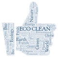 Eco Clean word cloud.