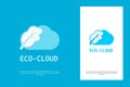 eco cloud logo template design vector illustration Royalty Free Stock Photo