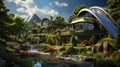 Eco-conscious oasis, sustainable forest retreat fosters a deep connection with nature. Highlights renewable energy solutions, eco-